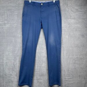 johnnie-O Jupiters Pant Lake Blue Chinos Flat Front Mens Size 32x32